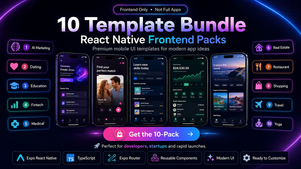 React Native Growth Bundle — 10 Expo Frontend Packs